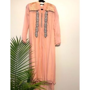 Pakistani Indian Peach High Low Dress